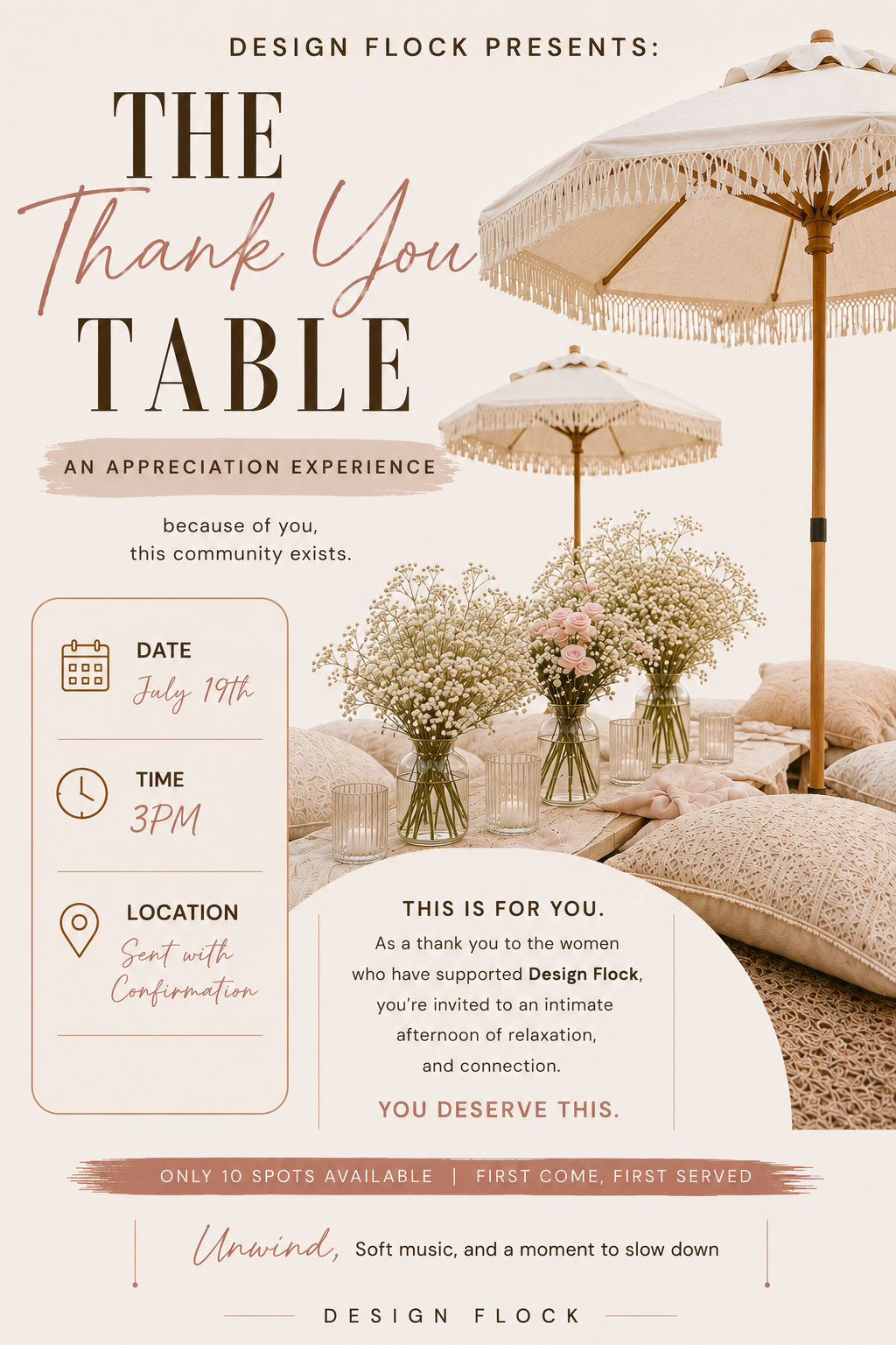 The Thank you table